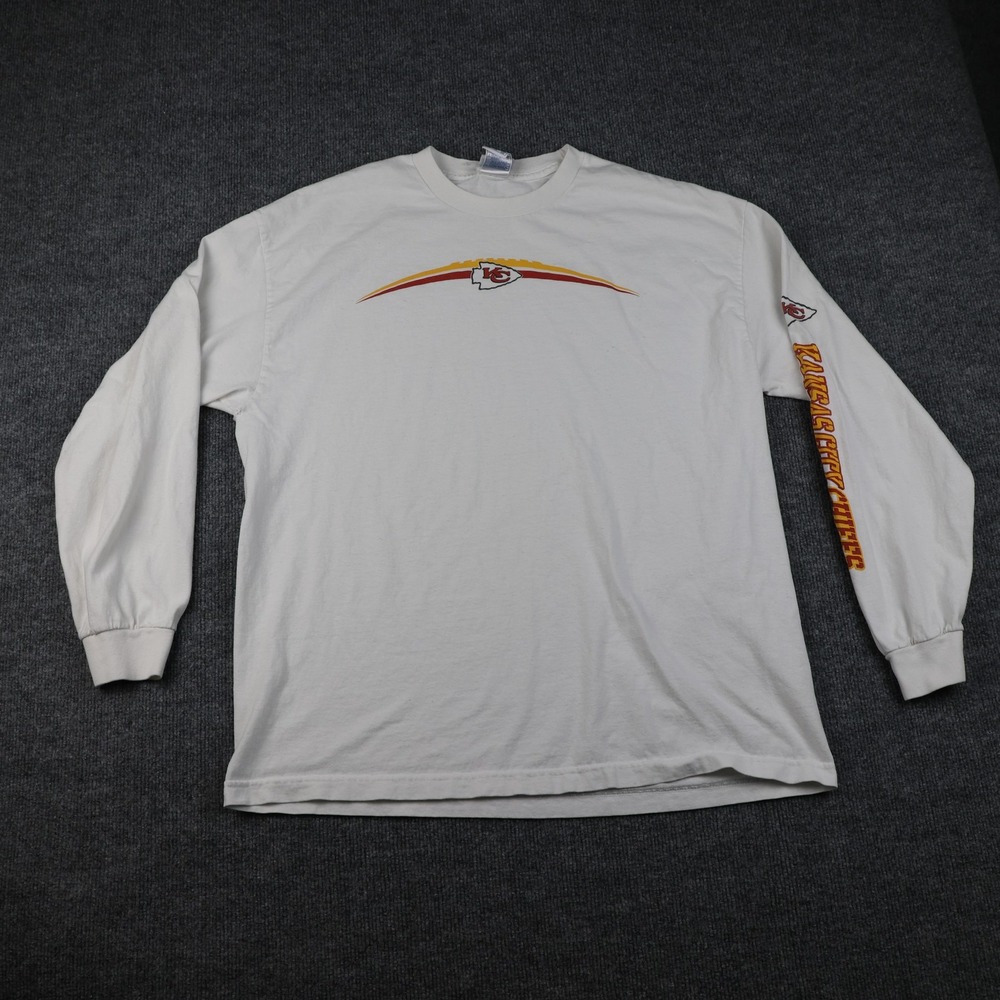 Kansas City Chiefs Shirt Mens XL White NFL Football Long Sleeve Team Apparel